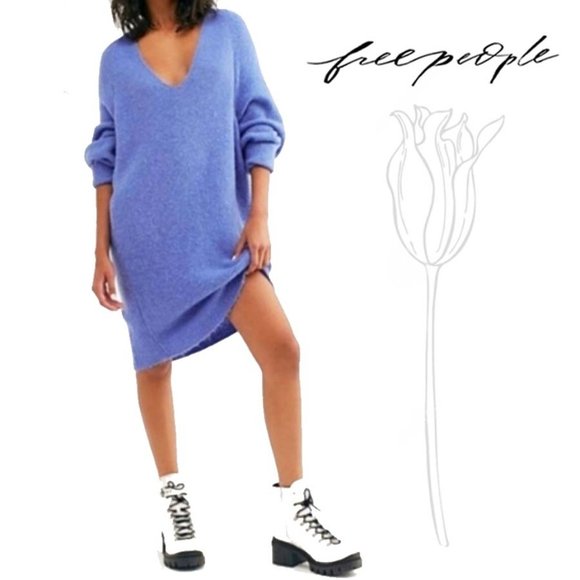 Free People Sweaters - Free People Periwinkle Longline Tunic Sweater